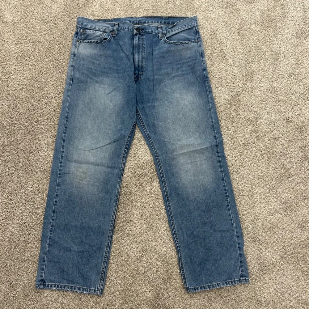 Levi's 505 Regular Fit Jeans 40x30 Blue‎ Mid Wash Straight Leg Denim Cotton